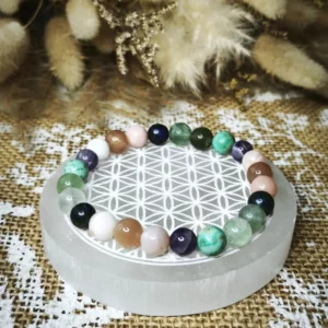 bracelet chemin de vie en pierres naturelles de lithothérapie, 100% personnalisé et unique avec la numérologie