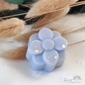 Fondants parfumés fleur bleue, cire parfumée naturelle artisanale