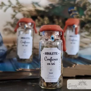 spell jar, amulette d'intention porte bonheur rituels, thématique Confiance en soi