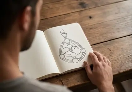 carnet avec charte de Design Humain, un outil de connaissance de soi