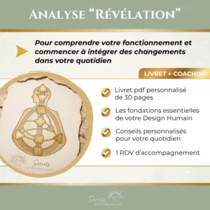 analyse livret et coaching révélation Design Humain par Sophie analyste et coach en Design Humain à Narbonne, Aude, Occitanie